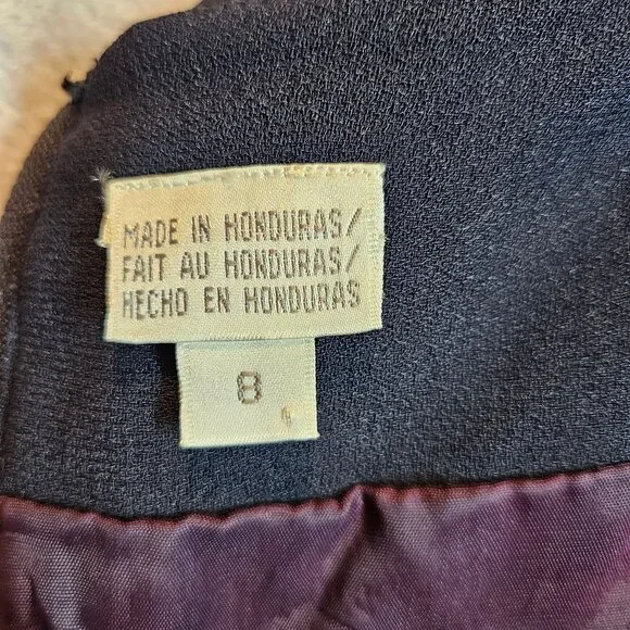 Liz Claiborne blouse skirt set Womens 8 Black Career Business Party Formal Class - Picture 12 of 15